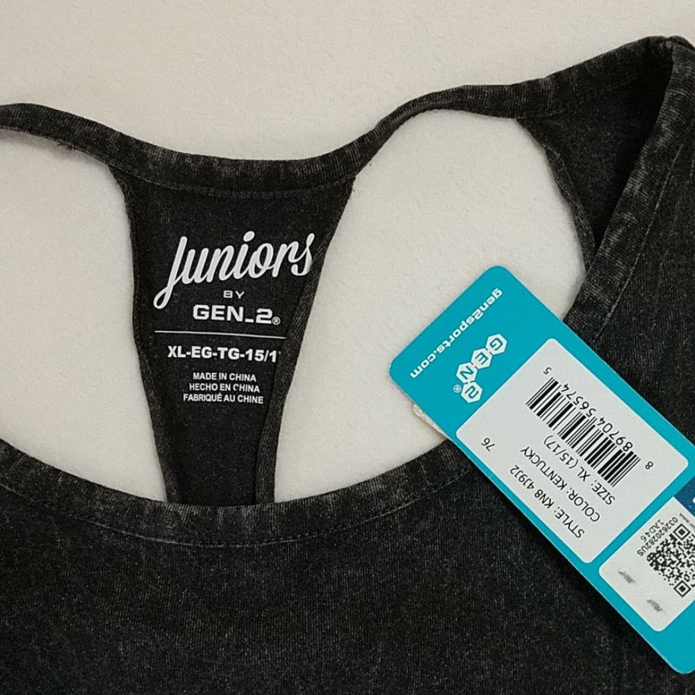 NEW Kentucky Wildcat Muscle Tee Tank Open Back UK Tshirt Gen.2 JuniorXL Charcoal - Picture 7 of 8